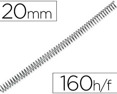 spirale-q-connect-m-tallique-relieur-pas-4-1-160f-calibre-1-2mm-diam-tre-20mm-coloris-noir-bo-te-100-unit-s