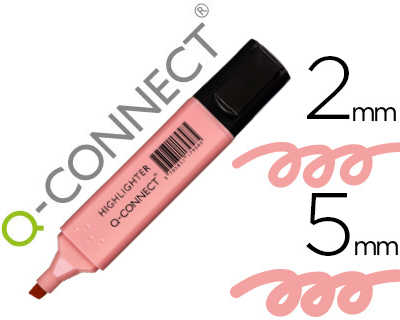 surligneur-q-connect-pastel-tr-aca-2-5-mm-pointe-biseautae-coloris-rose
