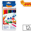 CRAYON COULEUR JOVI BOIS HEXAG ONAL 175MM MINE 7.5MM COULEURS VIVES ATUI CARTON 12 UNITAS