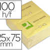 BLOC-NOTES Q-CONNECT QUICK NOT ES 75X125MM 1 BLOC 100F REPOSITIONNABLES COLORIS JAUNE BLOC-NOTES Q-CONNECT QUICK NOT ES 75X125MM 1 BLOC 100F REPOSITIONNABLES COLORIS JAUNE
