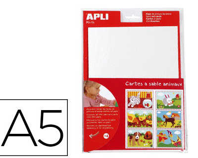 carte-sable-apli-agipa-mosa-que-a5-6-mod-les-visuels-animaux-paquet-12-unit-s