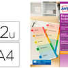 INTERCALAIRES A SOMMAIRE AVERY READYINDEX PERSONNALISABLE A4 12 TOUCHES NUMERIQUES ASSORTIES