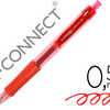 STYLO-BILLE Q-CONNECT SIGMA ECRITURE MOYENNE 0.5MM ENCRE GEL RATRACTABLE CORPS PLASTIQUE TRANSLUCIDE COLORIS ROUGE