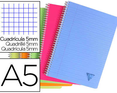 cahier-clairefontaine-linicolo-r-reliure-intagrale-assortiment-fresh-a5-14-8x21cm-180-pages-90g-5x5mm