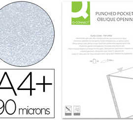 pochette-coin-q-connect-pvc-transparent-290x195mm-perforee-4-trous-90-microns-boite-100u