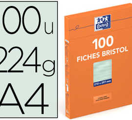 fiche-bristol-oxford-224g-210x-297mm-non-perforae-impression-unie-coloris-vert-bo-te-chevalet-100-unitas