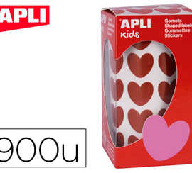 gommette-apli-kids-motif-coeur-20x18mm-coloris-rouge-rouleau-30-feuilles-bo-te-900-unit-s