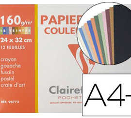papier-dessin-clairefontaine-c-ouleur-travaux-de-dacoupage-gouache-pastel-160g-a4-coloris-pastel-pochette-12f