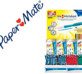 stylo-paper-mate-erasable-gel-pr-sentoir-de-72u-36-blisters-de-2-recharges