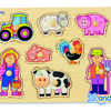 PUZZLE ANDREUTOYS EN BOIS LA FERME 8 PIÈCES