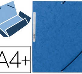 chemise-q-connect-carte-lustra-e-375g-pour-documents-a4-320x243mm-3-rabats-coloris-bleu