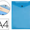 POCHETTE ENVELOPPE POLYPROPYLÈ NE LIDERPAPEL VERTICALE FERMETURE BOUTON A4 210X297MM 180 MICRONS TRANSPARENT COLORIS BLE POCHETTE ENVELOPPE POLYPROPYLÈ NE LIDERPAPEL VERTICALE FERMETURE BOUTON A4 210X297MM 180 MICRONS TRANSPARENT COLORIS BLE