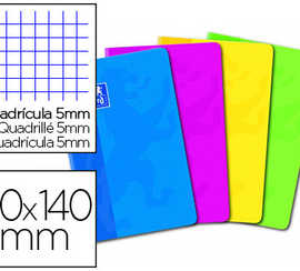 carnet-piqua-oxford-couverture-pelliculae-lavable-souple-9x14cm-96-pages-90g-5x5mm-coloris-assortis