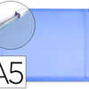 POCHETTE ENVELOPPE LIDERPAPEL POLYPROPYLENE 180 MICRONS A5 210X148MM FERMETURE ACLAIR A5 TRANSPARENT BLEU POCHETTE ENVELOPPE LIDERPAPEL POLYPROPYLENE 180 MICRONS A5 210X148MM FERMETURE ACLAIR A5 TRANSPARENT BLEU