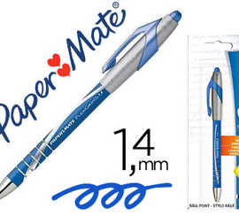 stylo-bille-paper-mate-flexgrip-lite-couleur-bleu-blister
