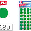 PASTILLE ADHASIVE APLI AGIPA D IAMETRE 15MM COLORIS VERT POCHETTE 168 UNITAS PASTILLE ADHASIVE APLI AGIPA D IAMETRE 15MM COLORIS VERT POCHETTE 168 UNITAS