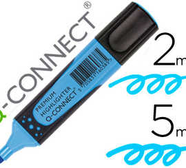 surligneur-q-connect-premium-p-ointe-biseautae-encre-base-eau-corps-couleur-encre-grip-caoutchouc-capuchon-clip-bleu