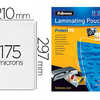 POCHETTE PLASTIFICATION FELLOW ES ACHAUD POLYESTER TRANSPARENT RASISTANT EAU FORMAT A4 175 MICRONS BOÎTE 100 UNITAS POCHETTE PLASTIFICATION FELLOW ES ACHAUD POLYESTER TRANSPARENT RASISTANT EAU FORMAT A4 175 MICRONS BOÎTE 100 UNITAS