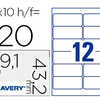 ÉTIQUETTE ADHÉSIVE AVERY ULTRA-RÉSISTANTE POLYÉTHYLÈNE BLANC IMPRESSION LASER 42.3X99,1MM BOÎTE 120 UNITÉS ÉTIQUETTE ADHÉSIVE AVERY ULTRA-RÉSISTANTE POLYÉTHYLÈNE BLANC IMPRESSION LASER 42.3X99,1MM BOÎTE 120 UNITÉS