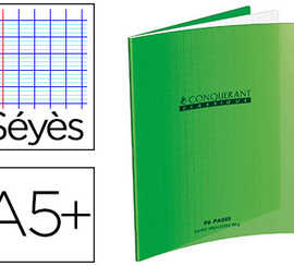 cahier-piqua-conquarant-classi-que-couverture-polypropylene-rigide-transparente-a5-17x22cm-48-pages-90g-sayes-vert