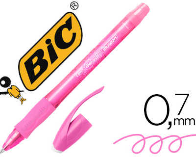 stylo-bille-bic-gelocity-illus-ion-pointe-moyenne-0-7mm-encre-gel-effacable-et-rechargeable-coloris-rose