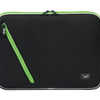 POCHETTE T'NB NETBOOK 7/10" MOUSSE AMORTISSEUR CHOCS RÉDUIT VIBRATIONS FERMETURES BLANCHES POCHE ARRIÈRE FRONTALE VERT