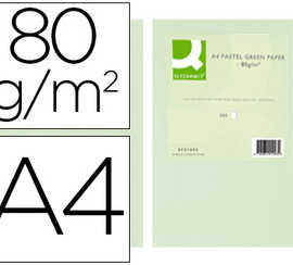 papier-couleur-q-connect-multi-fonction-a4-80g-m2-unicolore-vert-ramette-500-feuilles