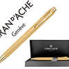 STYLO-BILLE CARAN D'ACHE ARGEN T ECRIDOR LIGNES URBAINES BOUTON POUSSOIR DORÉ ÉCRITURE BLEUE POINTE MOYENNE ÉTUI LUXE STYLO-BILLE CARAN D'ACHE ARGEN T ECRIDOR LIGNES URBAINES BOUTON POUSSOIR DORÉ ÉCRITURE BLEUE POINTE MOYENNE ÉTUI LUXE