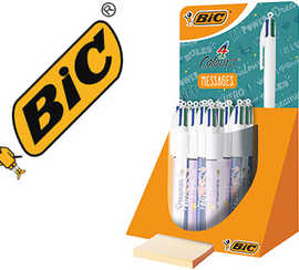stylo-bille-bic-4-couleurs-messages-pointe-moyenne-1mm-r-tractable-rechargeable-tubo-30-unit-s