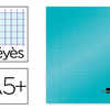 CAHIER PIQUA LIDERPAPEL COUVER TURE PLASTIQUE SOUPLE A5+ 17X22CM 90G 96 PAGES SAYES COLORIS BLEU