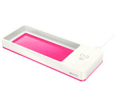 plumier-leitz-wow-dual-105x32x271mm-avec-chargeur-induction-pour-recharge-smartphone-coloris-rose