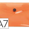 POCHETTE ENVELOPPE LIDERPAPEL POLYPROPYLENE 180 MICRONS A7 105X74MM 50F FERMETURE BOUTON RASISTANT TRANSPARENT ORANGE POCHETTE ENVELOPPE LIDERPAPEL POLYPROPYLENE 180 MICRONS A7 105X74MM 50F FERMETURE BOUTON RASISTANT TRANSPARENT ORANGE