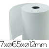 BOBINE PAPIER SCHADES CALCU LATRICES CAISSES ENREGISTREUSES DIAMETRE 65MM MANDRIN 12MM LARGEUR 57MM 1 PLI