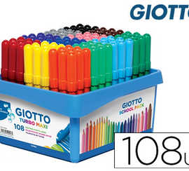 feutre-coloriage-giotto-turbo-maxi-ultra-lavable-testa-dermatologiquement-pointe-bloquae-schoolpack-108-unitas