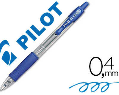 stylo-bille-pilot-g2-7-fun-ecriture-moyenne-0-4mm-encre-gel-ratractable-corps-translucide-grip-caoutchouc-bleu-nuit