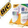 STYLO-BILLE 4 COULEURS BIC DESIGN FOR YOU + STYLO-BILLE BIC CRISTAL UP POT 60 UNITÉS