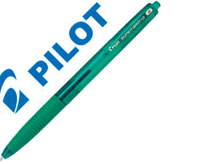 stylo-bille-pilot-super-grip-g-r-tractable-pointe-large-coloris-vert