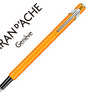 STYLO-PLUME CARAN D'ACHE 840 POP LINE PLUME MOYENNE CORPS ALUMINIUM COLORIS ORANGE FLUO AVEC ÉTUI STYLO-PLUME CARAN D'ACHE 840 POP LINE PLUME MOYENNE CORPS ALUMINIUM COLORIS ORANGE FLUO AVEC ÉTUI