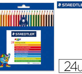 crayon-couleur-staedtler-noris-triplus-slim-corps-triangulaire-mine-3mm-syst-me-abs-tui-carton-24-unit-s