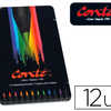 CRAYON COULEUR CONTA SANS BOIS CORPS NOIR MAT BOÎTE MATAL 12 UNITAS CRAYON COULEUR CONTA SANS BOIS CORPS NOIR MAT BOÎTE MATAL 12 UNITAS