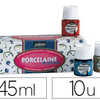 PEINTURE PABAO PORCELAINE 150 ASPECT AMAILLA APRES CUISSON 150 DEGRAS FOUR COLORIS ASSORTIS BOÎTE 10 POTS 45ML PEINTURE PABAO PORCELAINE 150 ASPECT AMAILLA APRES CUISSON 150 DEGRAS FOUR COLORIS ASSORTIS BOÎTE 10 POTS 45ML
