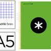 CAHIER SPIRALE ANTARTIK A5 PERFORÉ COUVERTURE POLYPROPYLÈNE 100G 5X5MM VERT CAHIER SPIRALE ANTARTIK A5 PERFORÉ COUVERTURE POLYPROPYLÈNE 100G 5X5MM VERT