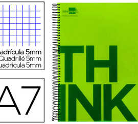 cahier-spirale-liderpapel-s-rie-think-a7-7-4x10-5cm-200-pages-80g-5x5mm-4-trous-coil-lock-bandes-4-couleurs-coloris-vert
