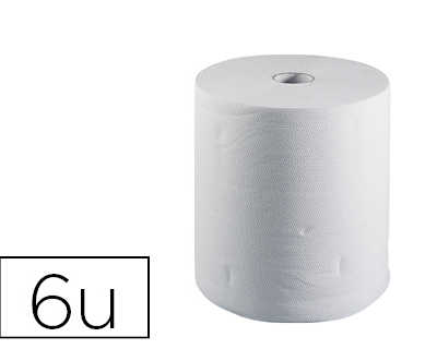 essuie-mains-coldis-ouate-blanche-2-plis-140mx200mm-6-rouleaux