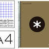 CAHIER SPIRALE LIDERPAPEL ANTARTIK A4 240P 100G REMBORDÉ QUADRILLAGE 5MM MICROPERFORÉ 5 BANDES 4 TROUS COLORIS OR CAHIER SPIRALE LIDERPAPEL ANTARTIK A4 240P 100G REMBORDÉ QUADRILLAGE 5MM MICROPERFORÉ 5 BANDES 4 TROUS COLORIS OR