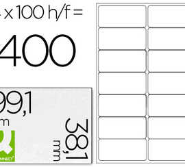 atiquette-adhasive-q-connect-9-9x38-1mm-coins-arrondis-imprimante-jet-encre-laser-copieur-bo-te-100-feuilles-1400-unitas