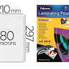 POCHETTE PLASTIFICATION FELLOW ES ACHAUD POLYESTER TRANSPARENT RASISTANT EAU FORMAT A4 80 MICRONS BOÎTE 25 UNITAS POCHETTE PLASTIFICATION FELLOW ES ACHAUD POLYESTER TRANSPARENT RASISTANT EAU FORMAT A4 80 MICRONS BOÎTE 25 UNITAS