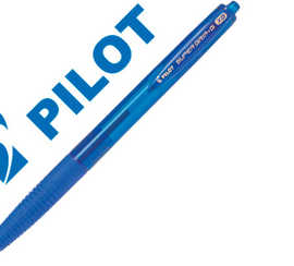 stylo-bille-pilot-super-grip-g-r-tractable-pointe-extra-large-coloris-bleu