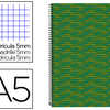 CAHIER SPIRALE LIDERPAPEL MULTILIDER A5 14,8X21CM 280P 80G/M2 QUADRILLAGE 5MM MICROPERFORÉ 4 TROUS COIL-LOCK VERT CAHIER SPIRALE LIDERPAPEL MULTILIDER A5 14,8X21CM 280P 80G/M2 QUADRILLAGE 5MM MICROPERFORÉ 4 TROUS COIL-LOCK VERT