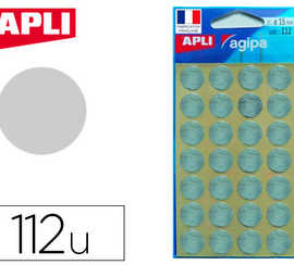 pastille-adhasive-apli-agipa-d-iametre-15mm-permanente-coloris-argent-pochette-112-unitas